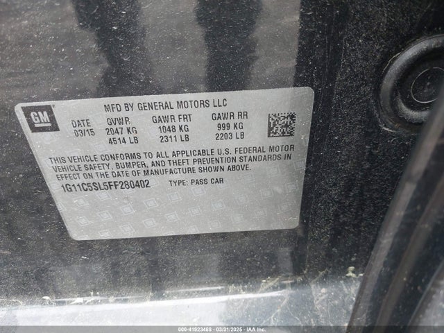 Chevrolet lkw 2015 1G11C5SL5FF280402 Image 9