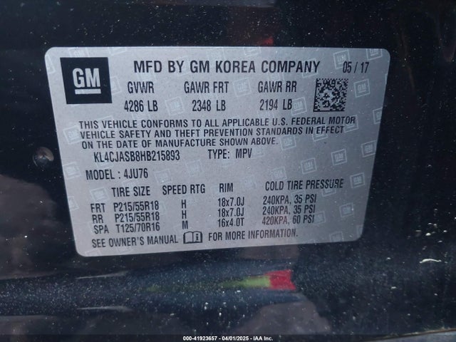 Buick Encore Preferred 2017 KL4CJASB8HB215893 Image 9