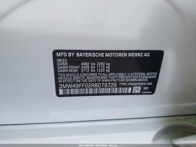 3MW49FF02R8D79729 BMW M340i M340i Xdrive
