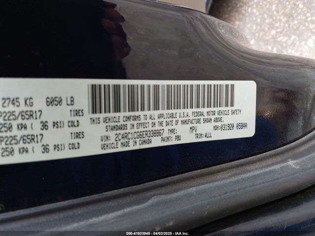 2C4RC1CG6ER338867 Chrysler Town & Country Touring-l