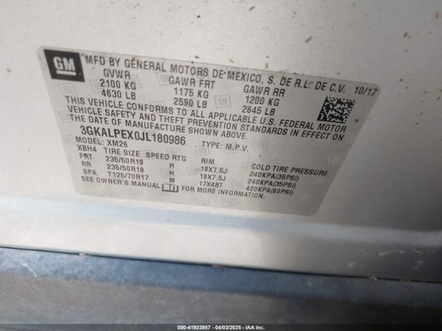 3GKALPEX0JL180986 GMC Terrain Slt
