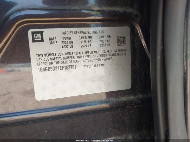 1G4GB5G31EF152701 Buick Lacrosse Leather Group