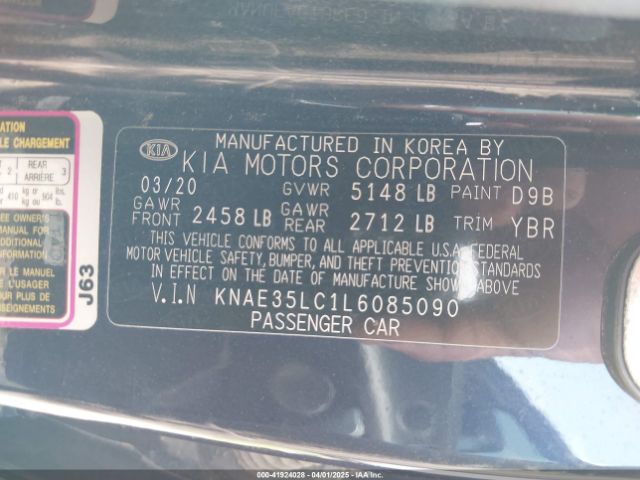 2020 KIA STINGER KNAE35LC1L6085090 Photo 8