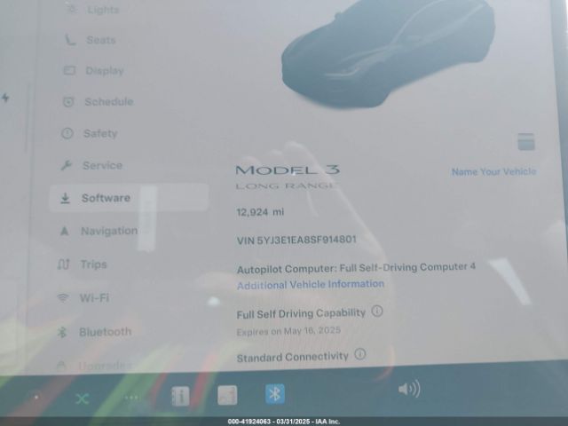 2025 TESLA MODEL 3 5YJ3E1EA8SF914801 Photo 6