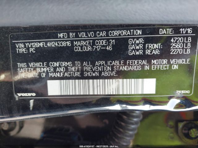 2017 VOLVO S60 YV126MFL4H2433816 Photo 8