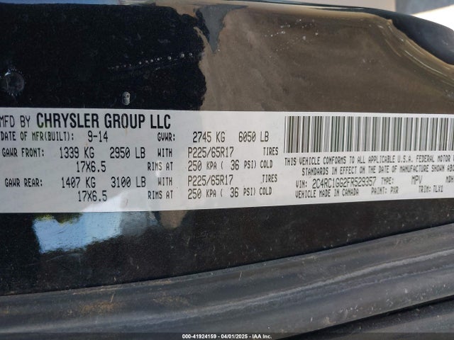 2C4RC1GG2FR529357 Chrysler Town & Country Limited Platinum