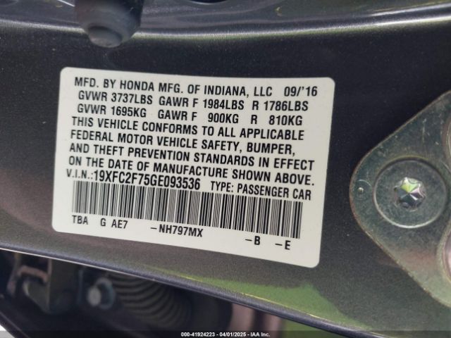 19XFC2F75GE093536 Honda CIVIC EX