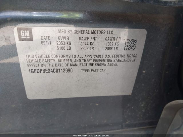 2012 CADILLAC CTS 1G6DP8E34C0113990 Photo 8