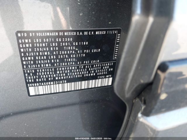 2024 VOLKSWAGEN TIGUAN 3VV8B7AX0RM231879 Photo 8