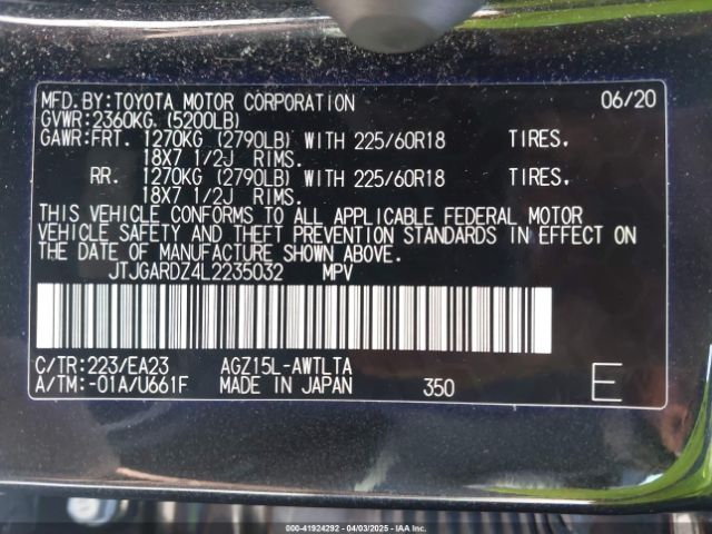 JTJGARDZ4L2235032 Lexus NX 300