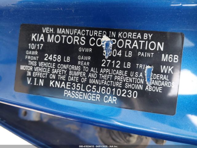 KNAE35LC5J6010230 KIA STINGER GT