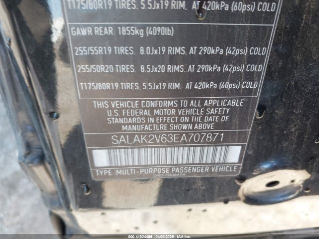 SALAK2V63EA707871 Land Rover LR4