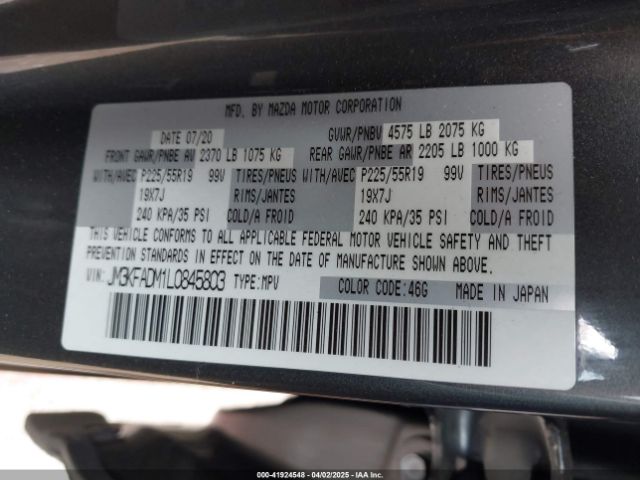 JM3KFADM1L0845803 Mazda Cx-5 Grand Touring