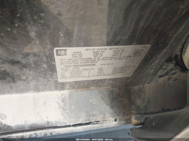 1GKS1FKC9GR388386 GMC Yukon Xl Sle