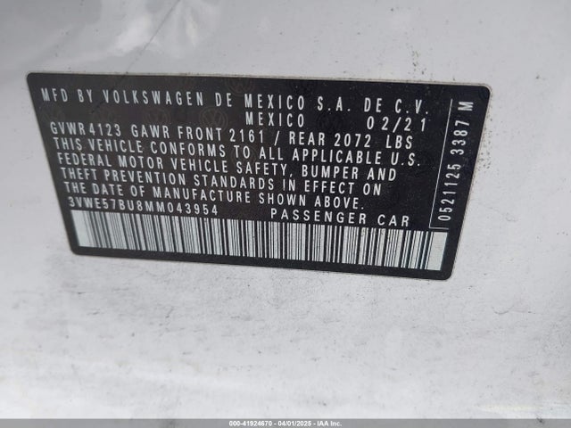 Volkswagen tsi 2021 3VWE57BU8MM043954 Image 9