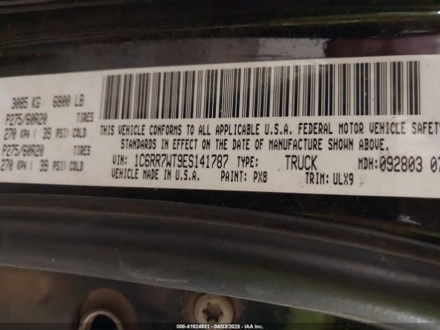 1C6RR7WT9ES141787 RAM 1500 Longhorn Limited
