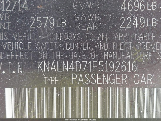 KIA Cadenza Premium 2015 KNALN4D71F5192616 Image 9