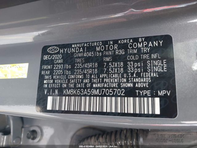 KM8K63A59MU705702 Hyundai Kona Night