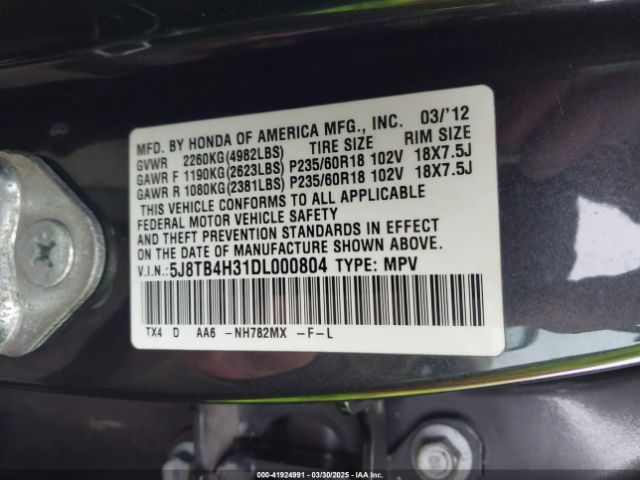 2013 ACURA RDX 5J8TB4H31DL000804 Photo 8