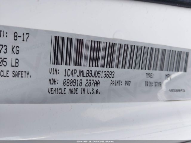 1C4PJMCB9JD513693 Jeep Cherokee Latitude 4x4/latitude Tech Connect 4x4