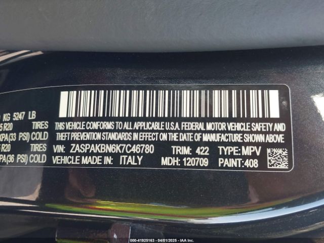 ZASPAKBN6K7C46780 Alfa Romeo Stelvio Ti Sport Awd