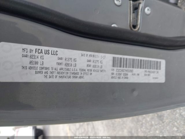 2C3CDXBG7HH553583 Dodge Charger Se Rwd