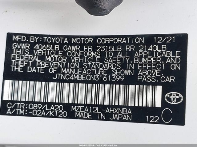 JTNC4MBE0N3161399 Toyota Corolla Xse