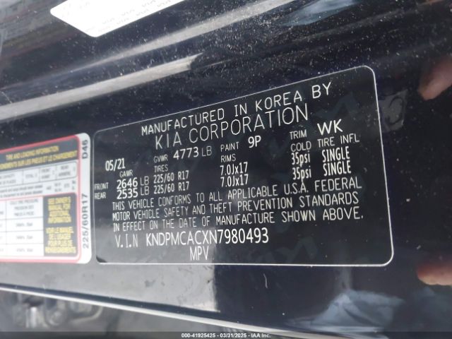 KNDPMCACXN7980493 KIA Sportage Lx