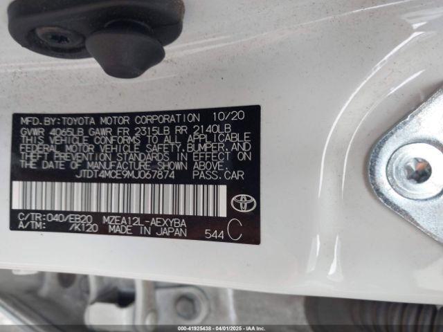 JTDT4MCE9MJ067874 Toyota Corolla Xse