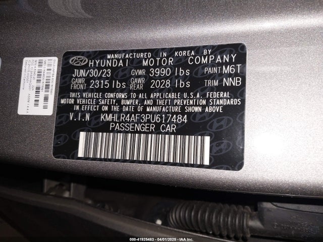 KMHLR4AF3PU617484 Hyundai t-gdi gamma ii
