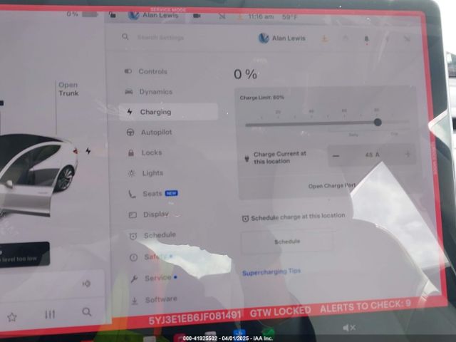 5YJ3E1EB6JF081491 Tesla MODEL 3