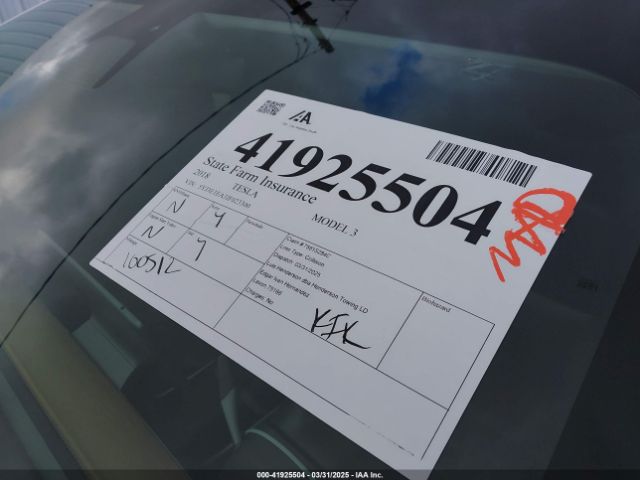 5YJ3E1EA3JF023300 Tesla Model 3 Long Range/mid Range