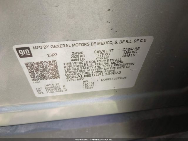 3GKALMEG1PL134672 GMC Terrain Fwd Sle