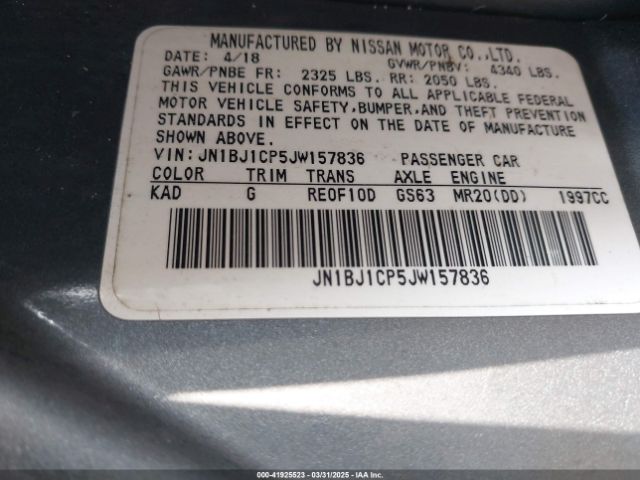 JN1BJ1CP5JW157836 Nissan Rogue Sport Sv