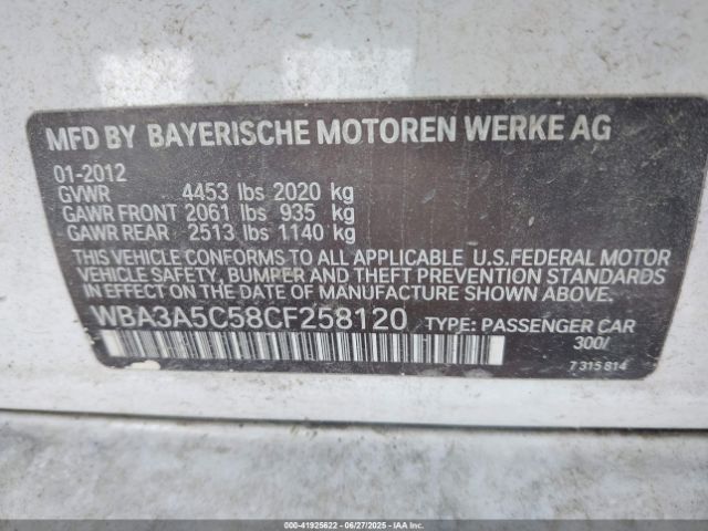 2012 BMW 328I WBA3A5C58CF258120 Photo 8