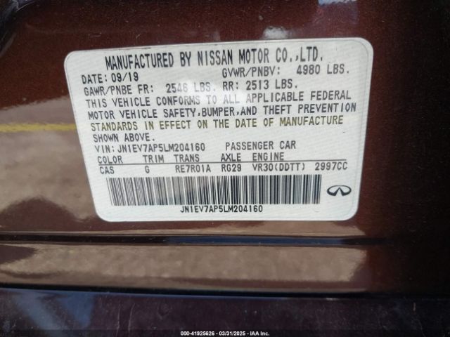 2020 INFINITI Q50 JN1EV7AP5LM204160 Photo 8