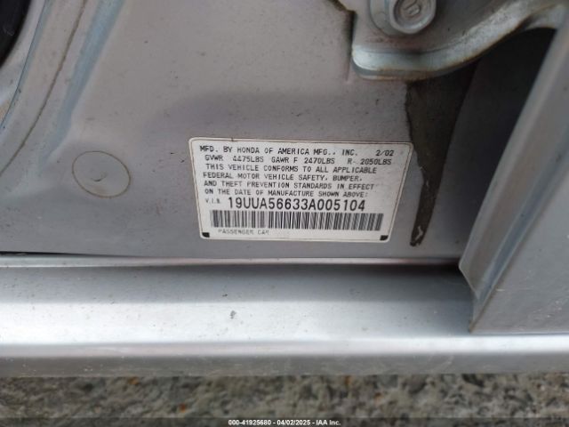 2003 ACURA TL 19UUA56633A005104 Photo 8