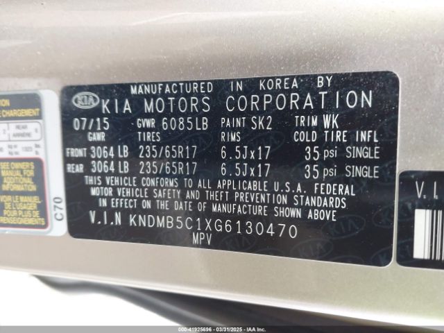 KNDMB5C1XG6130470 KIA SEDONA LX