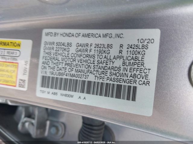 2021 ACURA TLX 19UUB6F41MA002737 Photo 8