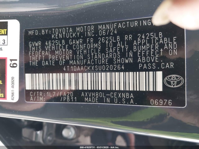 4T1DAACKXSU020264 Toyota CAMRY LE