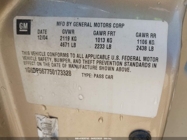 2005 CADILLAC CTS 1G6DP567750173328 Photo 8