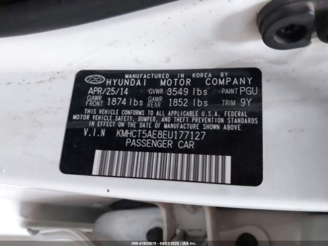 KMHCT5AE8EU177127 Hyundai ACCENT GS