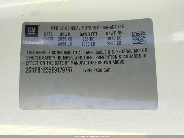 Chevrolet Camaro 1lt 2014 2G1FB1E35E9179767 Image 9