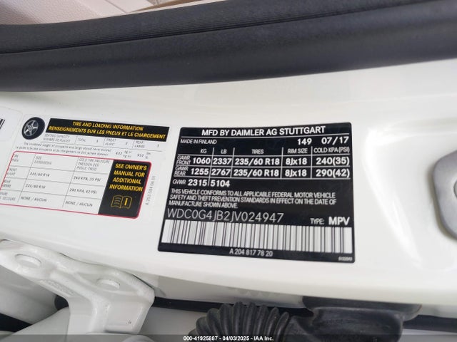 WDC0G4JB2JV024947 Mercedes-Benz GLC 300