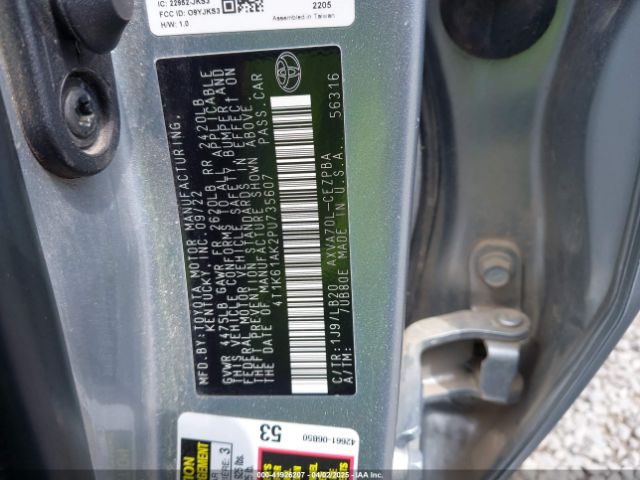 4T1K61AK2PU735607 Toyota CAMRY XSE