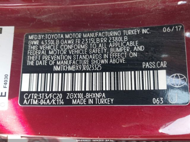 NMTKHMBX9JR023325 Toyota C-HR XLE