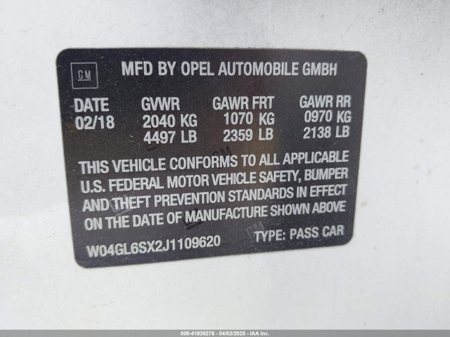 Buick Regal Sportback Preferred 2018 W04GL6SX2J1109620 Image 9