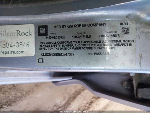 KL8CB6S90EC547063 Chevrolet Spark Ls Auto