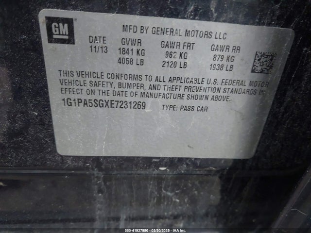 1G1PA5SGXE7231269 Chevrolet Cruze Ls Auto