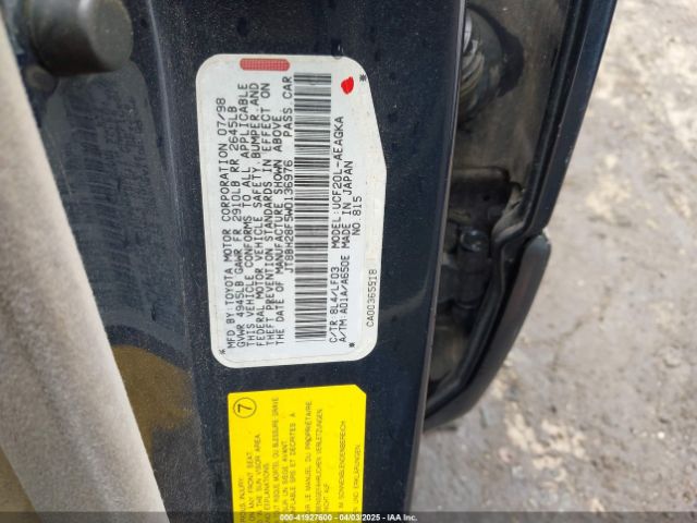 1998 LEXUS LS 400 JT8BH28F5W0136976 Photo 8